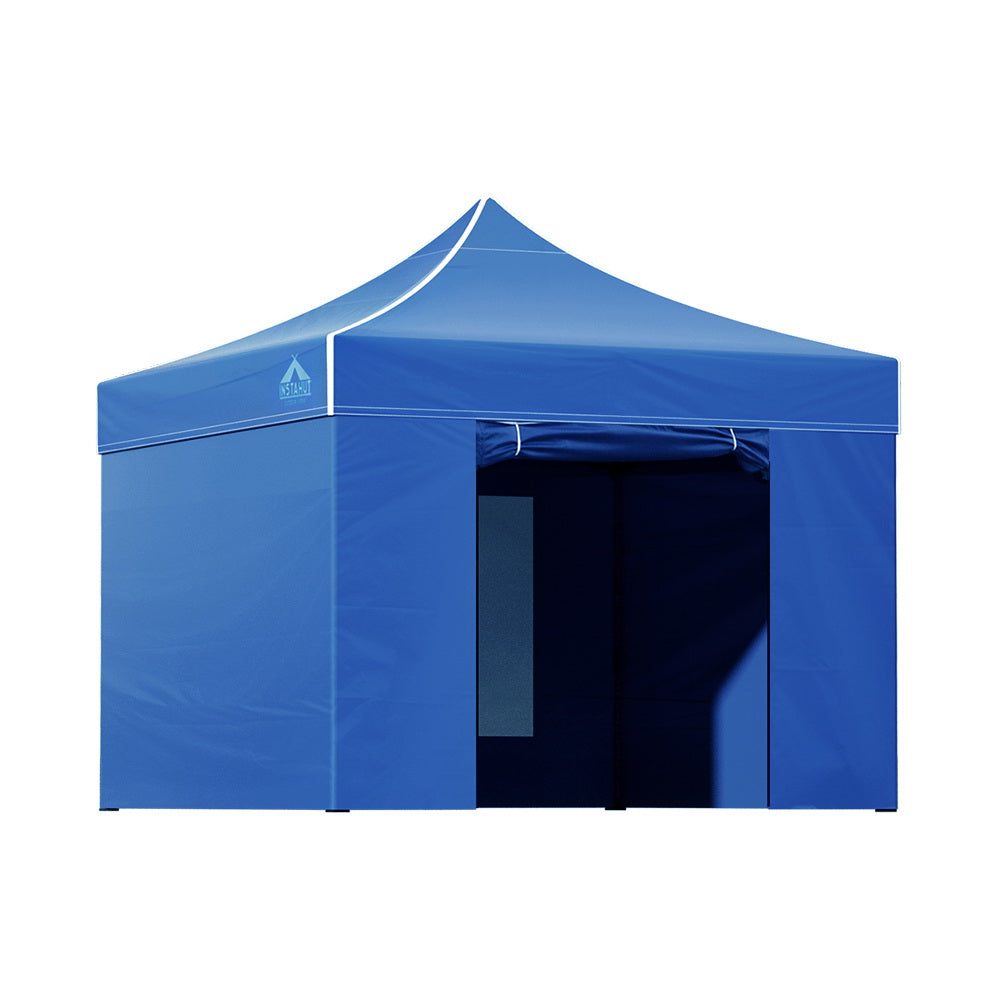 Instahut 3x3m Pop Up Wedding Marquee Tent Oxford Blue Bedworld