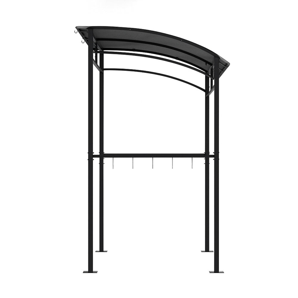 Instahut Gazebo Outdoor BBQ Grill Patio Garden Marquee Shade Shelter Shelf Hooks Grey Bedworld