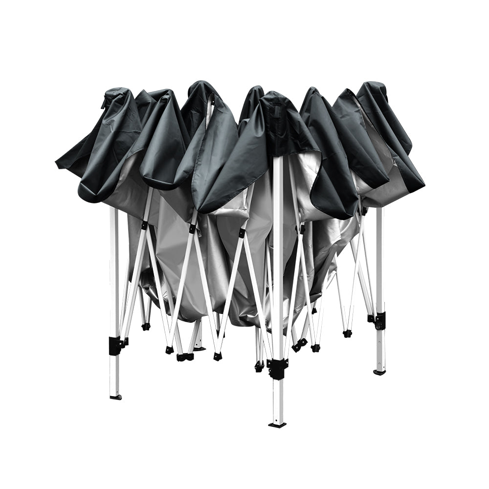 Marquee 3x3m Wedding Party Outdoor Camping Tent Canopy Shade Mesh Wall Black