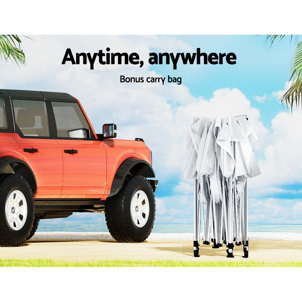 Marquee 3x6m Wedding Party Outdoor Camping Tent Canopy Shade Mesh Wall White