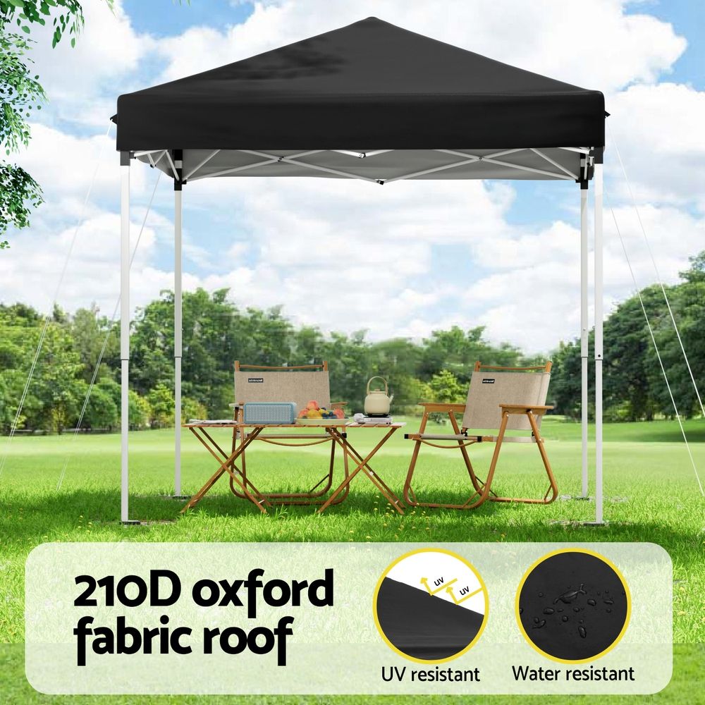 Instahut Gazebo 2x2m Outdoor Patio Garden Marquee Shade Black Bedworld