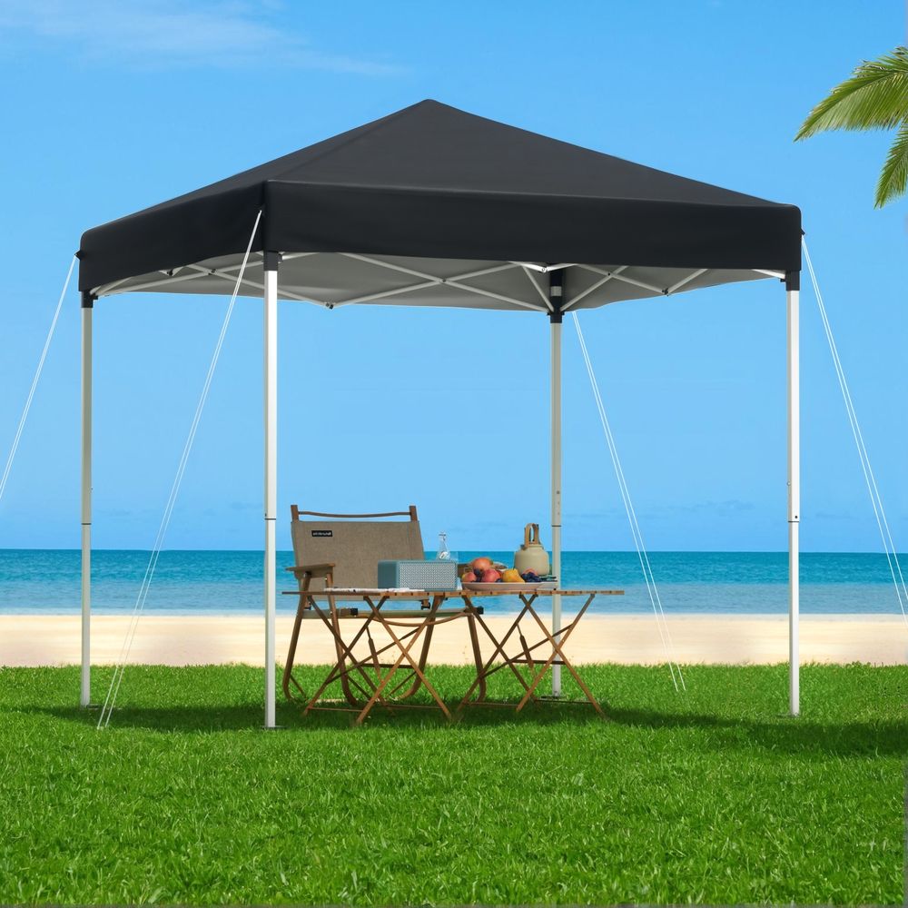 Instahut Gazebo 2x2m Outdoor Patio Garden Marquee Shade Black Bedworld