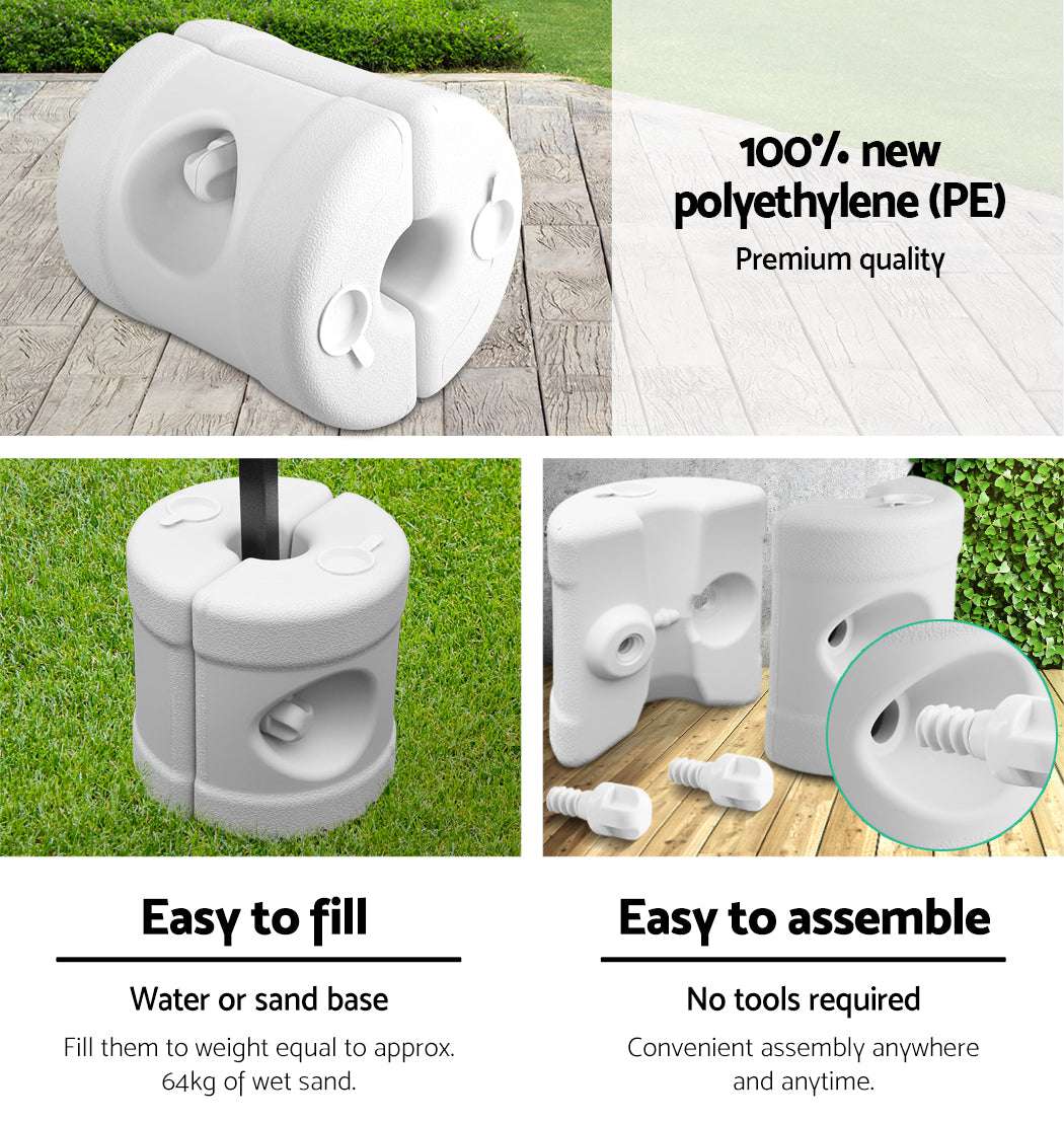 /Base Podx4 Marquee Folding Outdoor Wedding Camping Tent Shade Canopy White