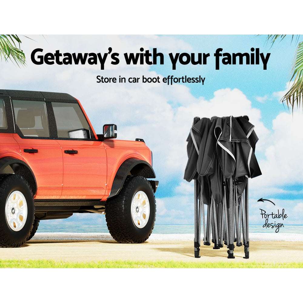 5m Folding Tent Wedding Outdoor Camping Canopy Gazebos Shade Black