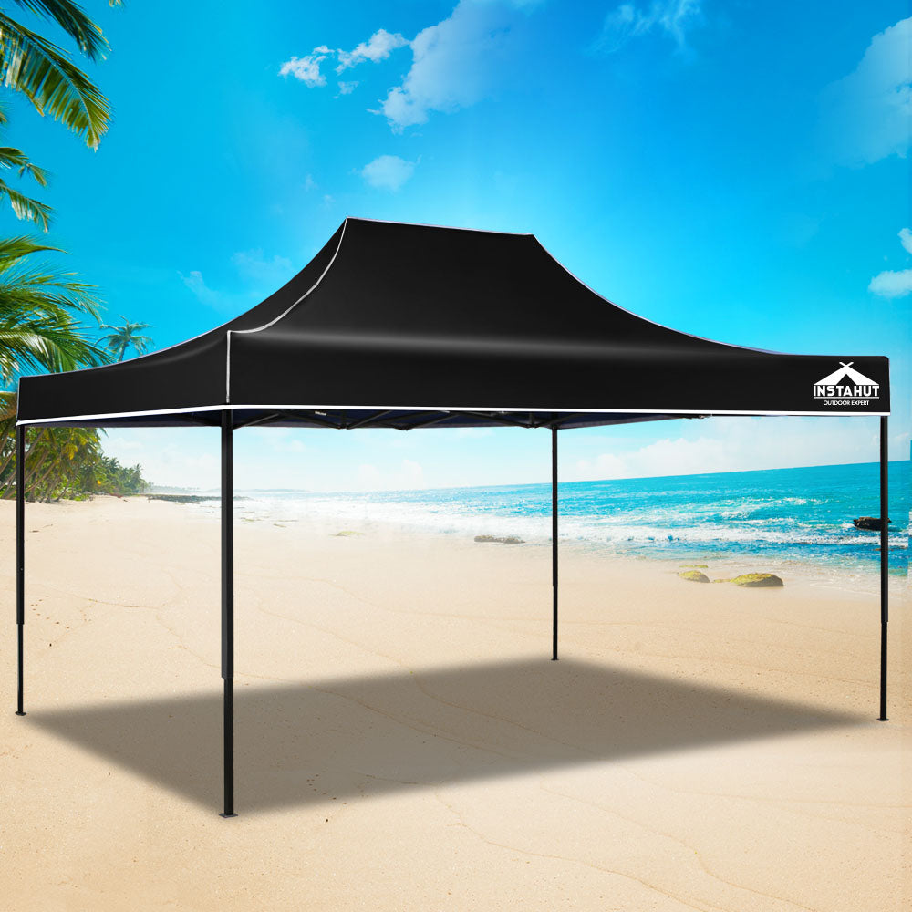 5m Folding Tent Wedding Outdoor Camping Canopy Gazebos Shade Black