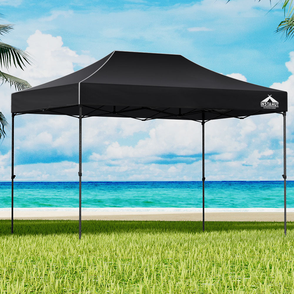 5m Folding Tent Wedding Outdoor Camping Canopy Gazebos Shade Black