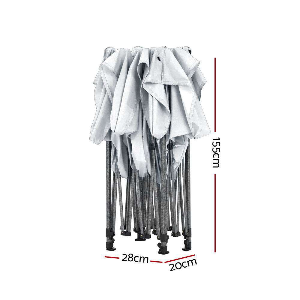 /Base Podx4 Marquee Folding Outdoor Wedding Camping Tent Shade Canopy White