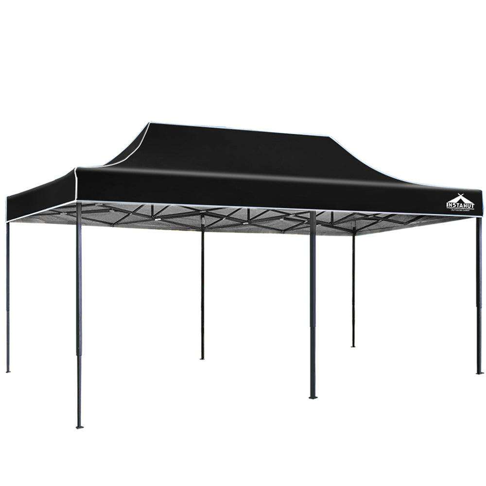 /Base Podx4 Marquee Folding Outdoor Wedding Camping Tent Shade Canopy Black