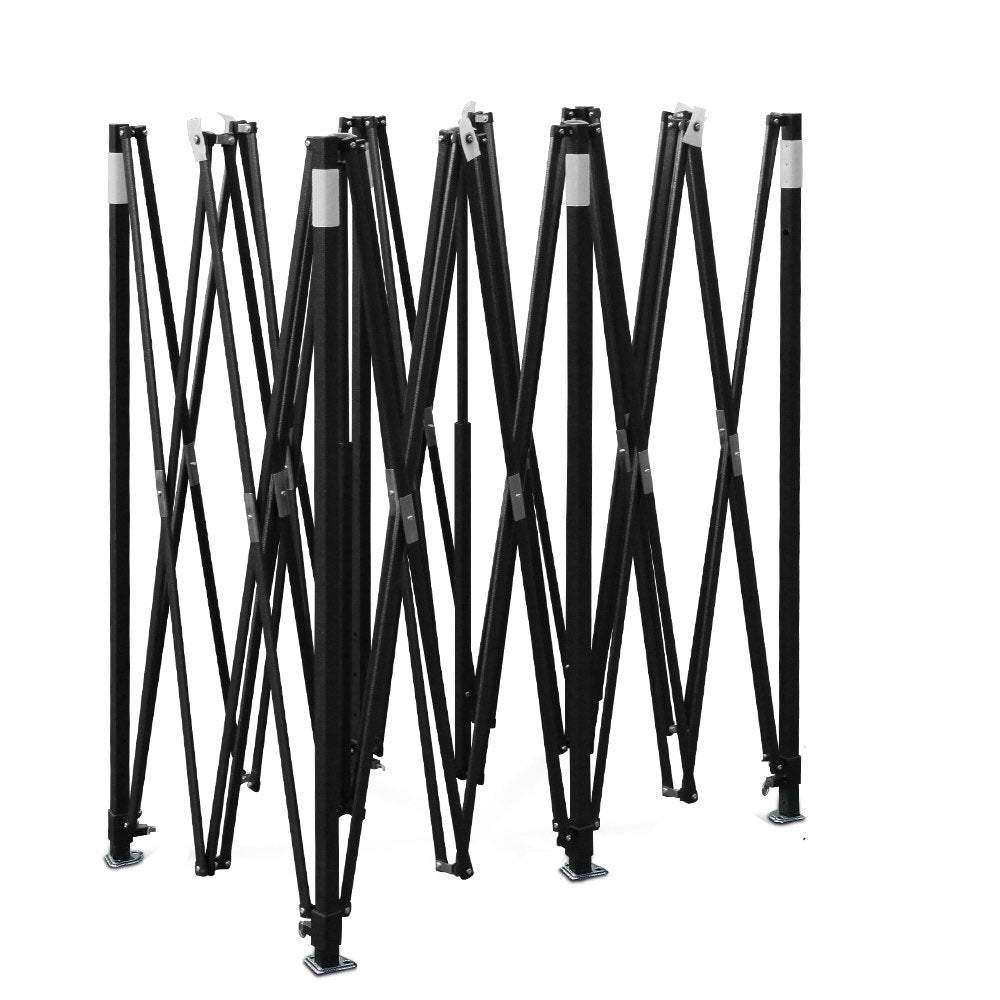 /Base Podx4 Marquee Folding Outdoor Wedding Camping Tent Shade Canopy Black