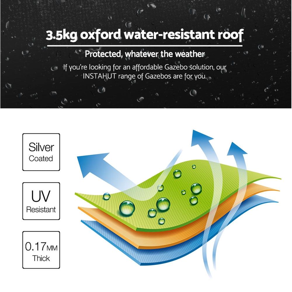 /Base Podx4 Marquee Folding Outdoor Wedding Camping Tent Shade Canopy Black