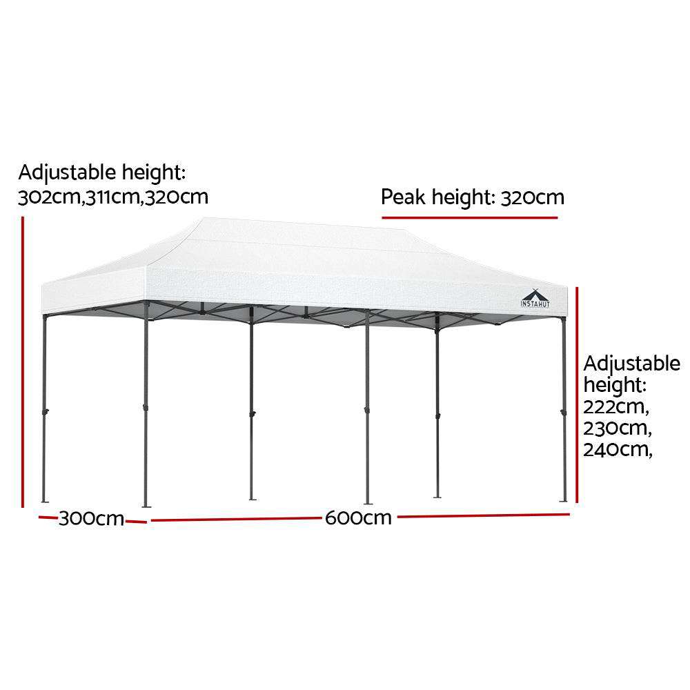 /Base Podx4 Marquee Folding Outdoor Wedding Camping Tent Shade Canopy White
