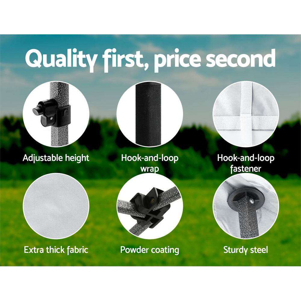 /Base Podx4 Marquee Folding Outdoor Wedding Camping Tent Shade Canopy White