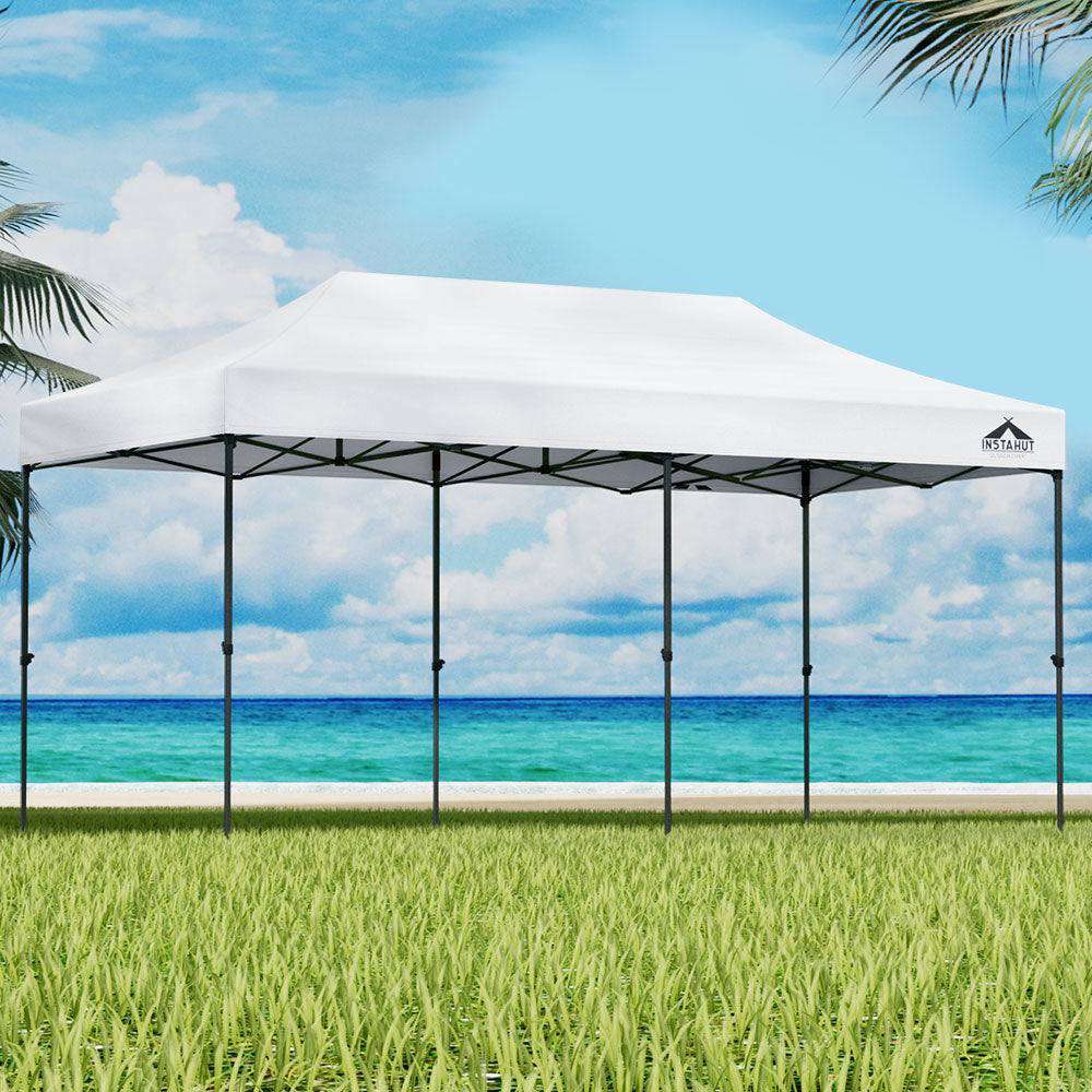 /Base Podx4 Marquee Folding Outdoor Wedding Camping Tent Shade Canopy White
