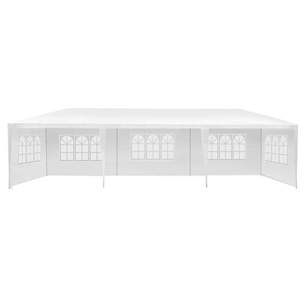 Instahut Gazebo 3x9m Marquee Wedding Party Tent Outdoor Camping Side Wall Canopy 5 Panel White