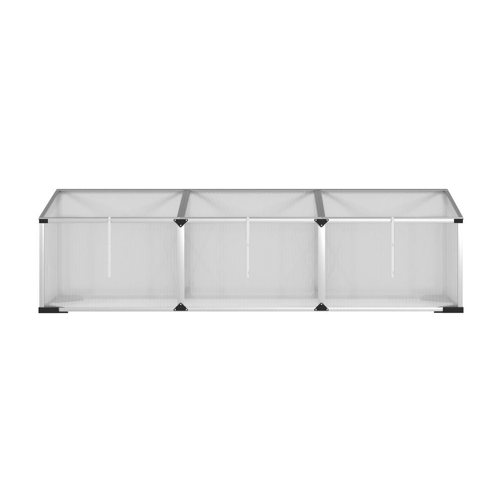 Green Fingers Greenhouse 180x50x50CM Cold Frame Plant Grow Aluminium Polycarbonate Green House Bedworld