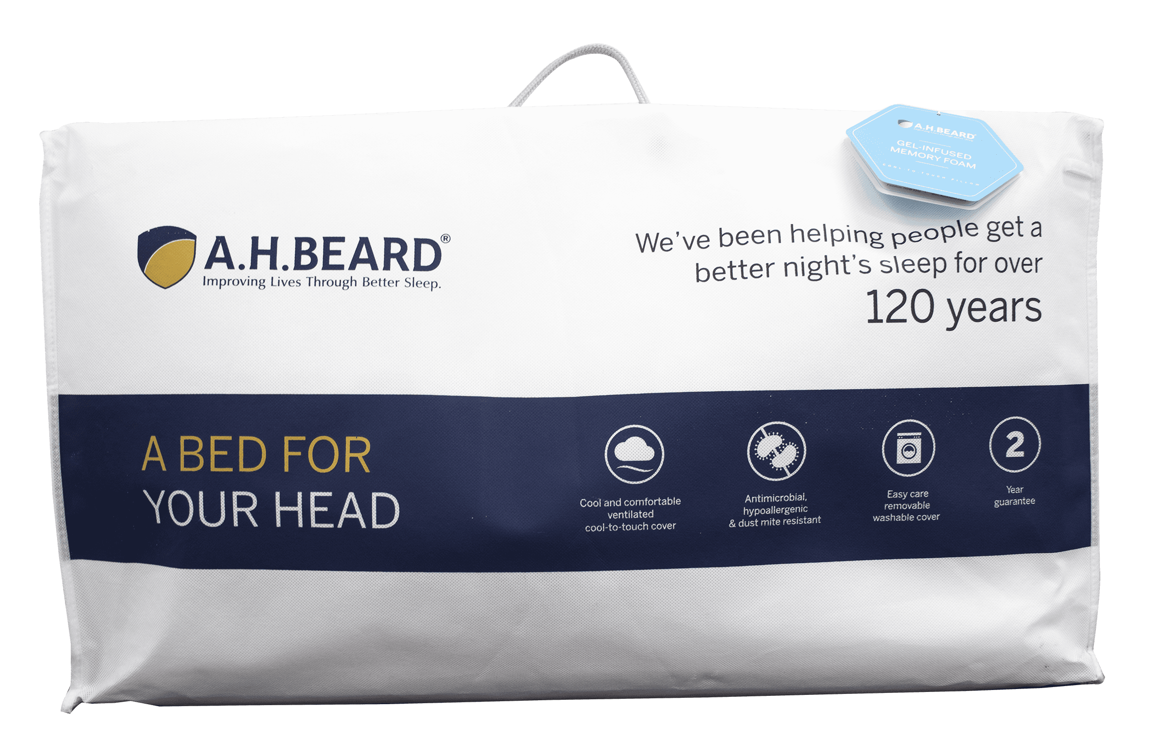 A H Beard Gel Infused Memory Foam Pillow