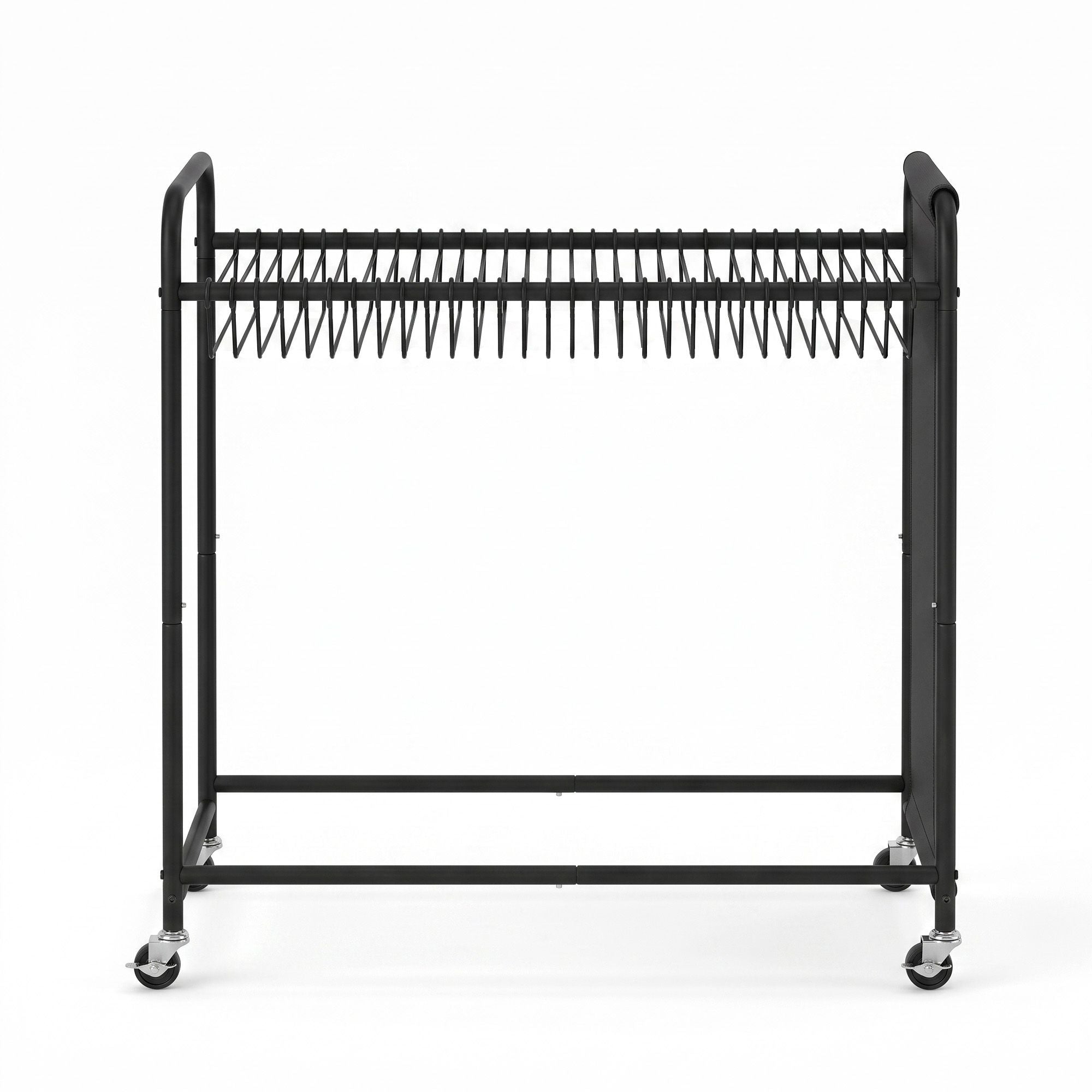 Artiss Pants Trolley Mobile Clothes Rack Clothing Stand with 30 Hangers Wheels Storage Organizer Bag Bedworld