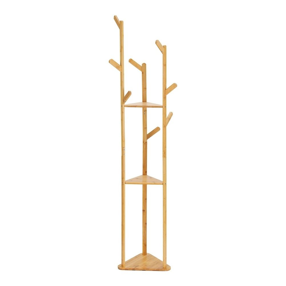 Artiss 2X Clothes Rack Airer Coat Stand 9 Hooks Bamboo Bedworld