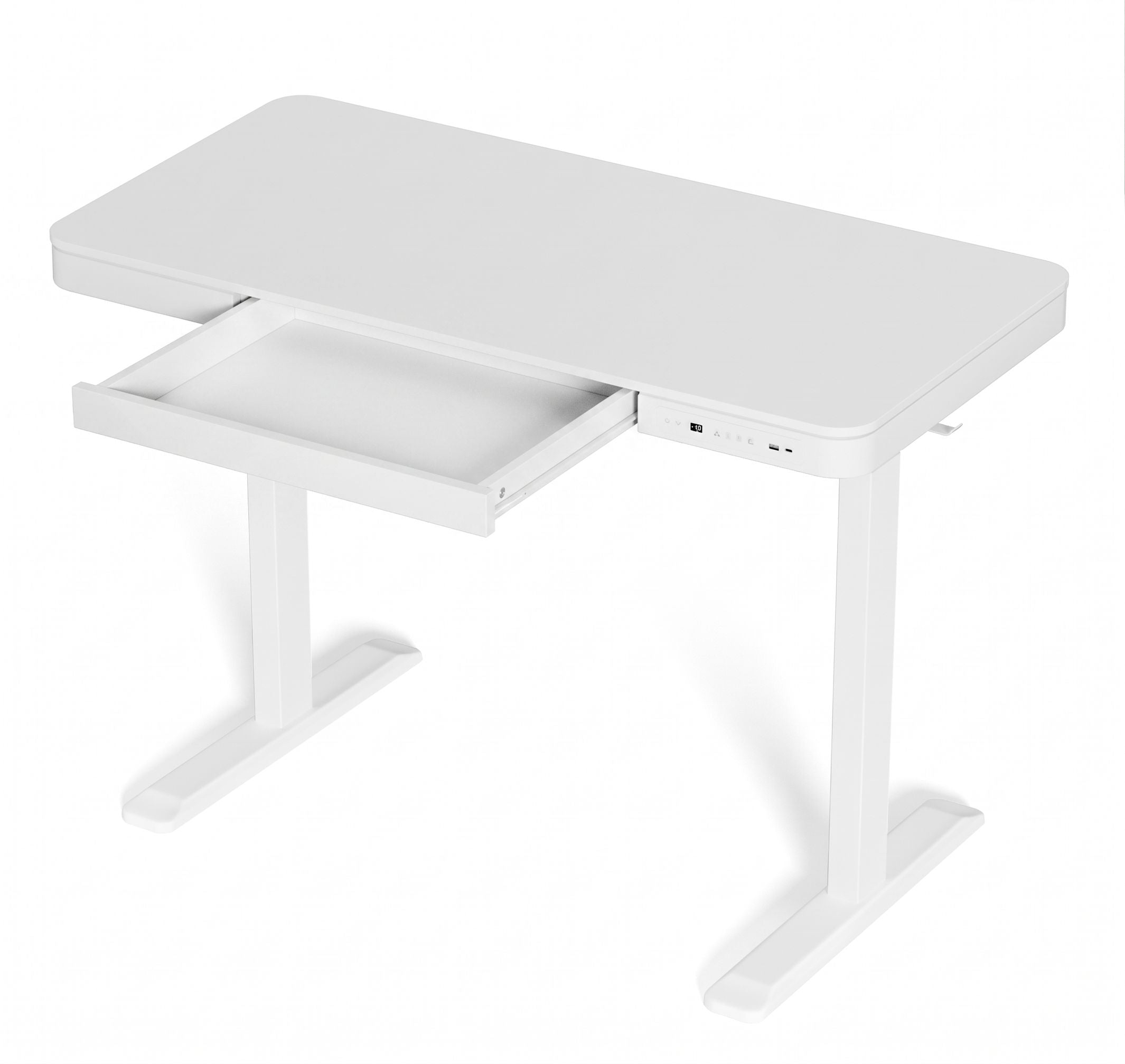 Artiss Standing Desk Motorised Electric Desks Drawer 120CM White Bedworld