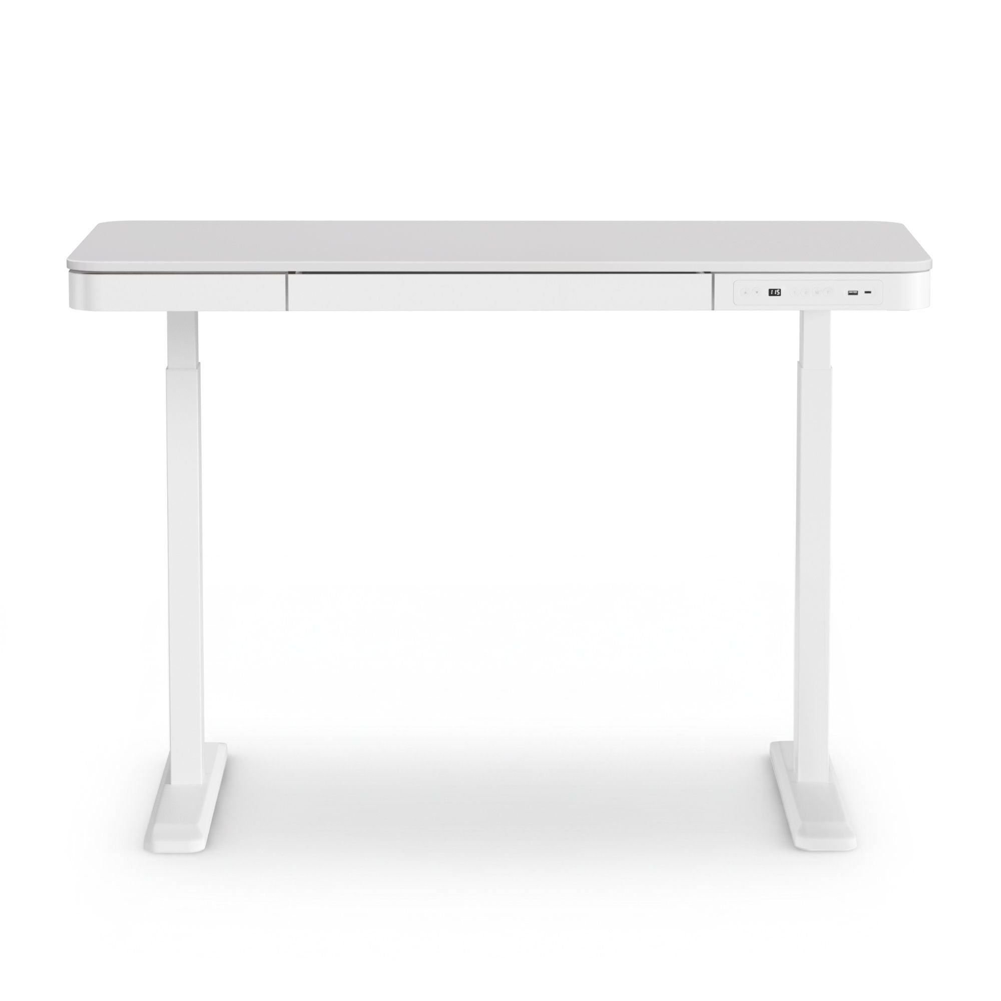 Artiss Standing Desk Motorised Electric Desks Drawer 120CM White Bedworld