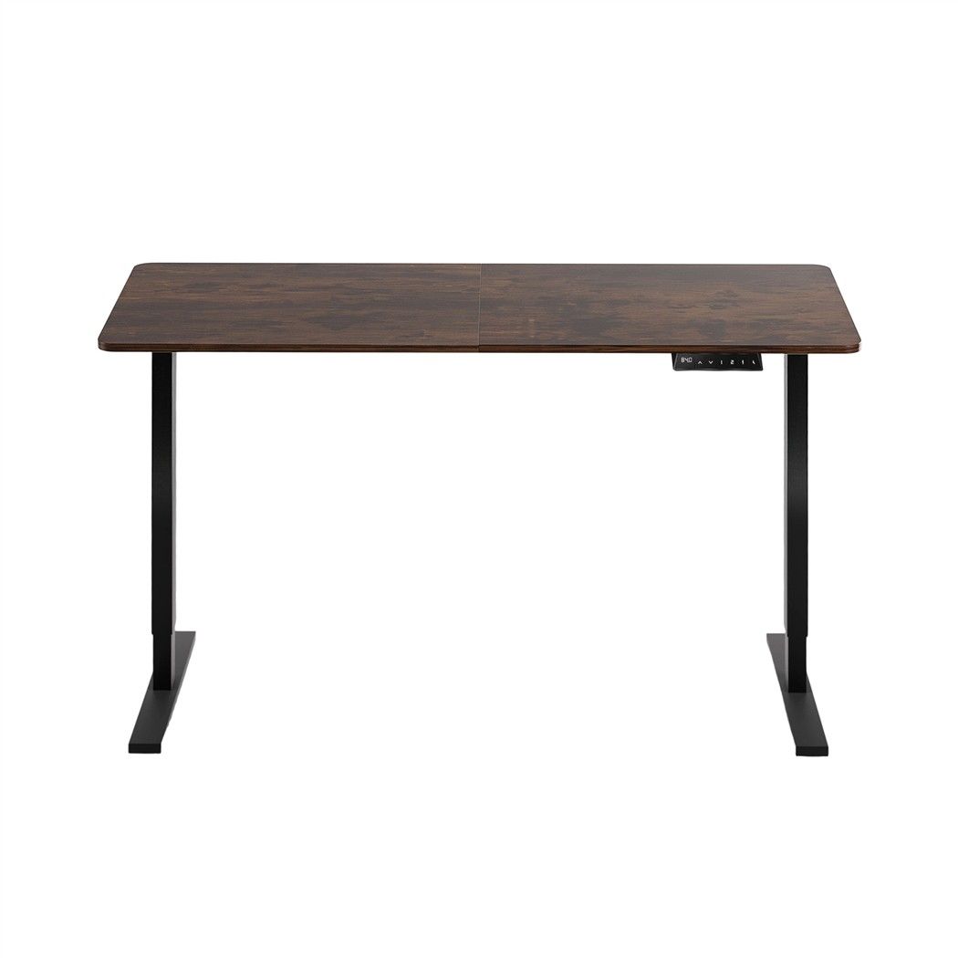Artiss Standing Desk Height Adjustable 140cm Ergonomic Office Desk Brown Bedworld