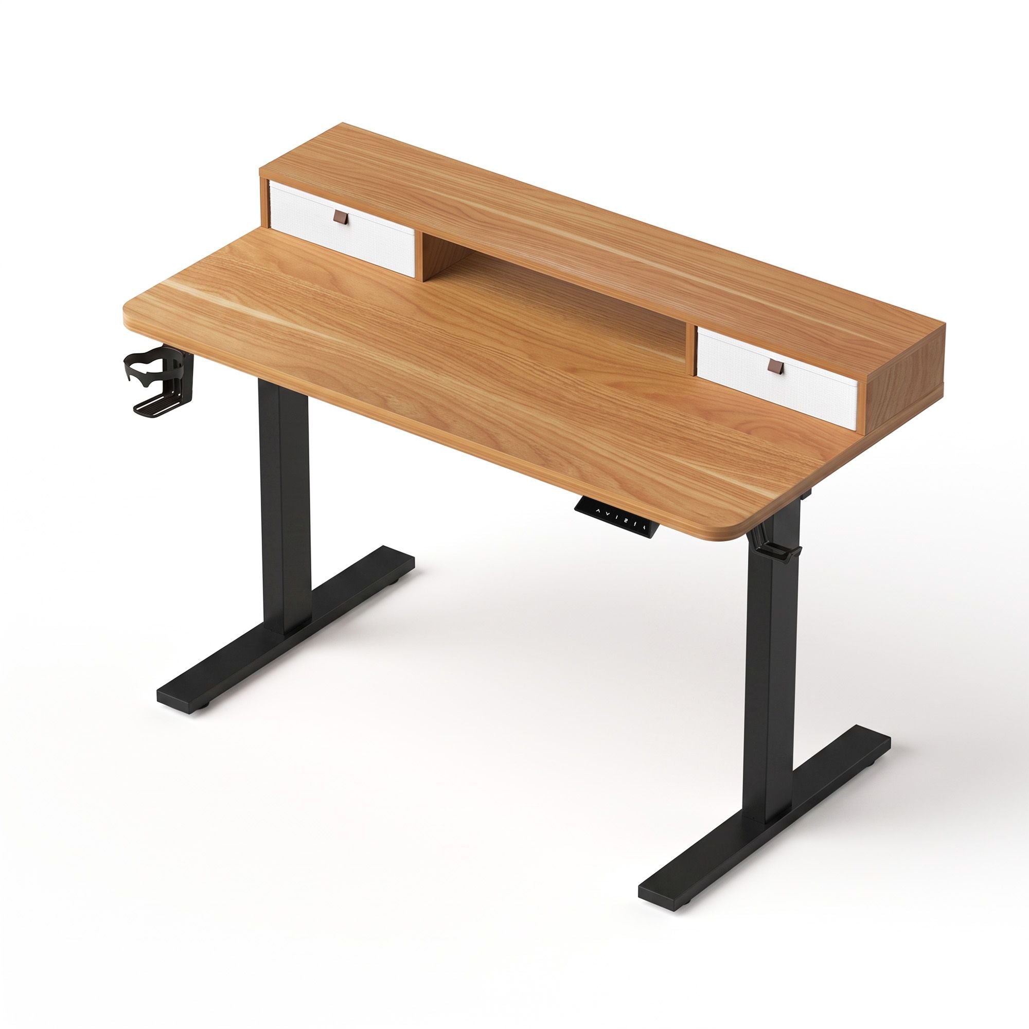 Artiss Electric Standing Desk Height Adjustable Home Office 120cm Oak Bedworld