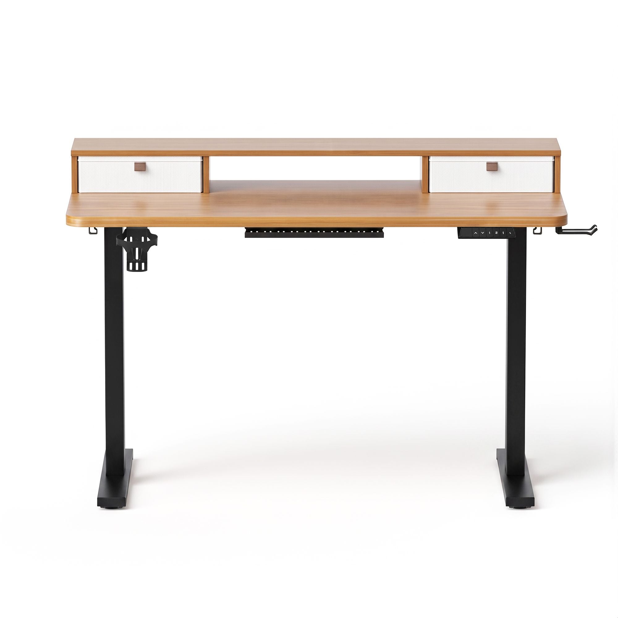 Artiss Electric Standing Desk Height Adjustable Home Office 120cm Oak Bedworld