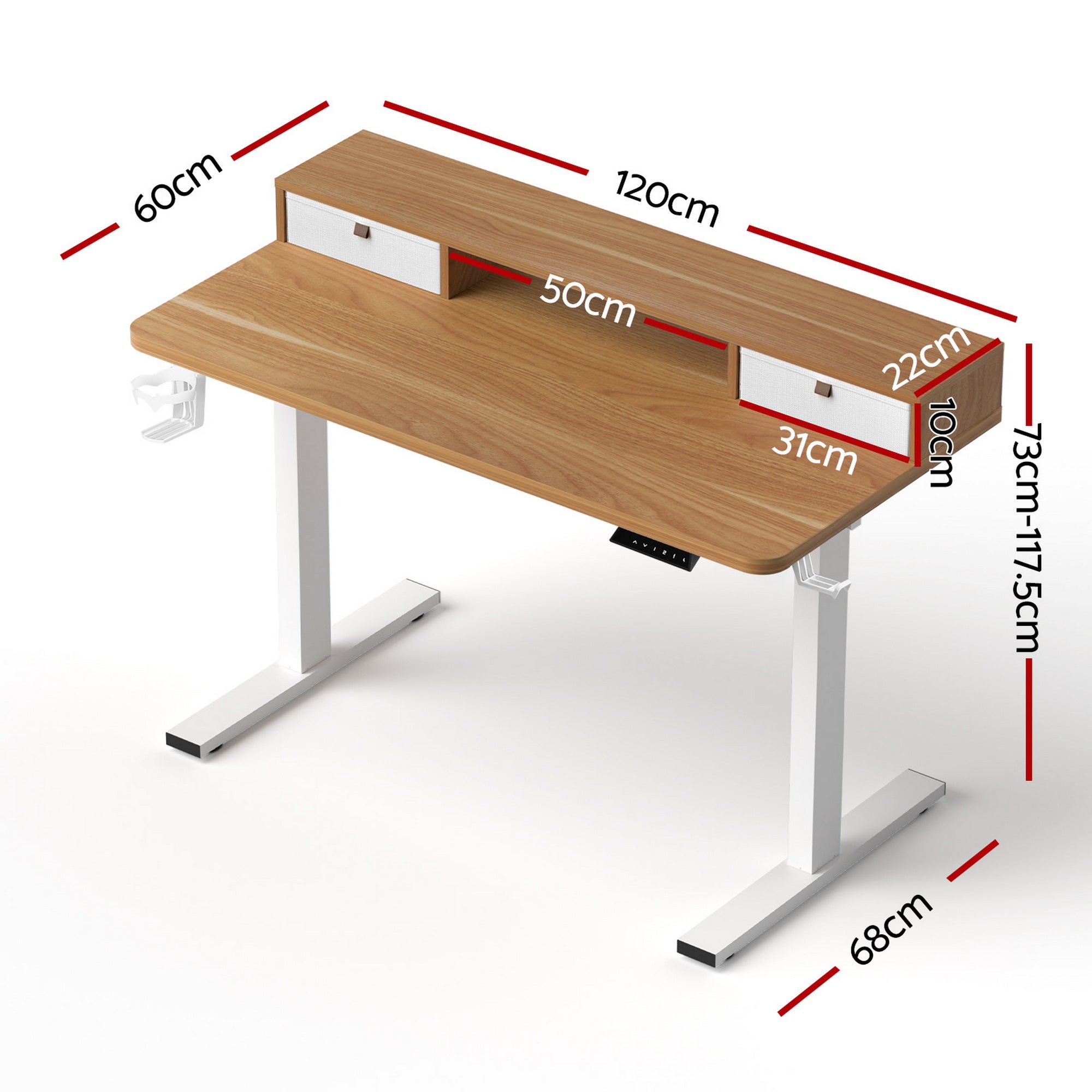 Artiss Electric Standing Desk Height Adjustable Sit Stand Desk Home Office Bedworld