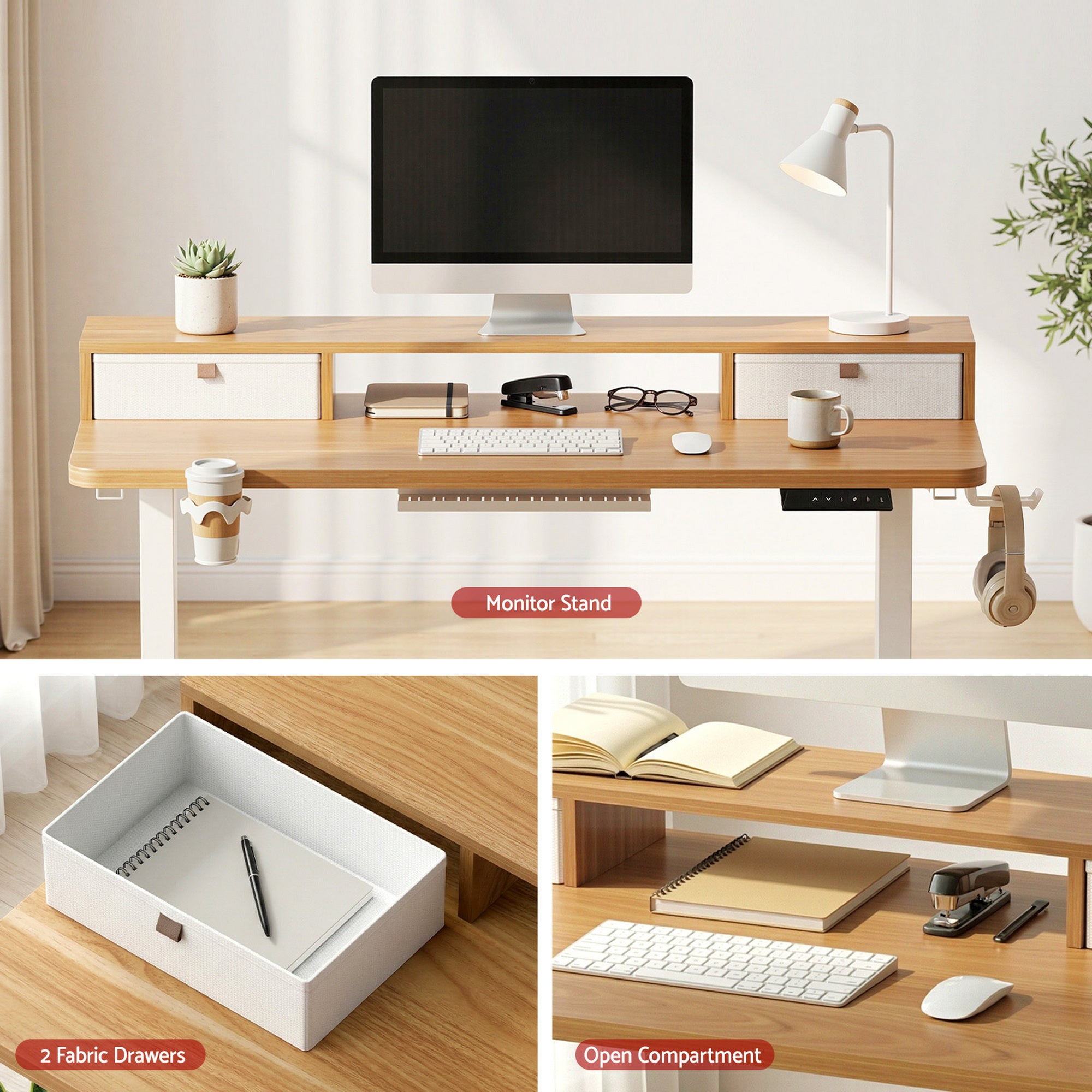 Artiss Electric Standing Desk Height Adjustable Sit Stand Desk Home Office Bedworld