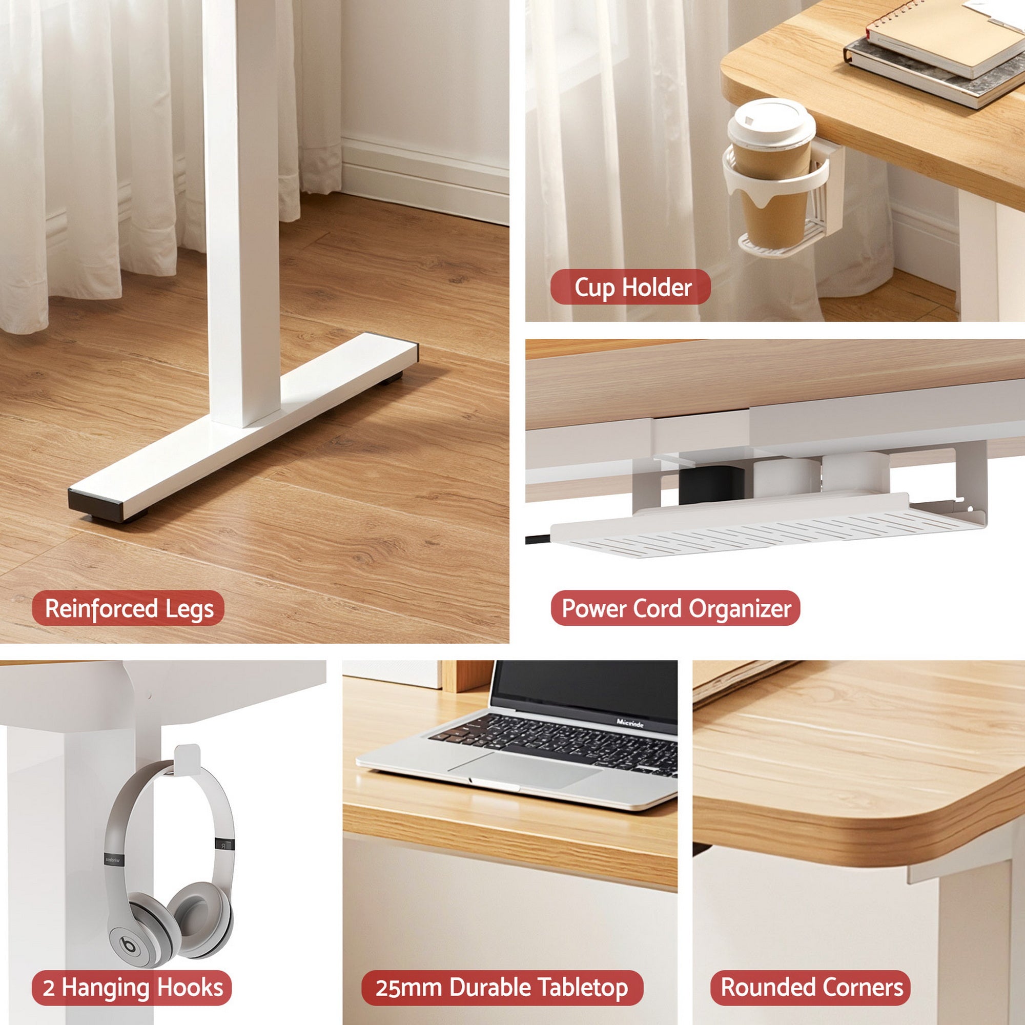 Artiss Electric Standing Desk Height Adjustable Sit Stand Desk Home Office Bedworld