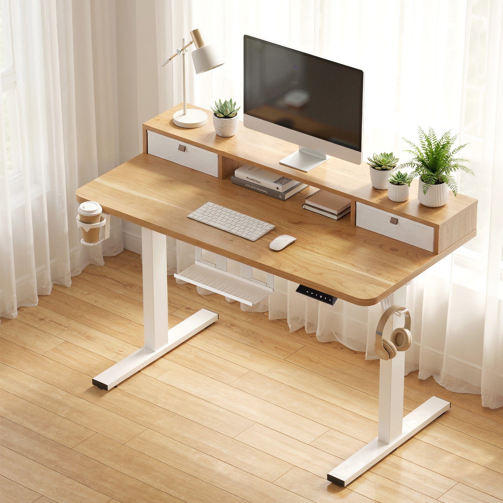 Artiss Electric Standing Desk Height Adjustable Sit Stand Desk Home Office Bedworld