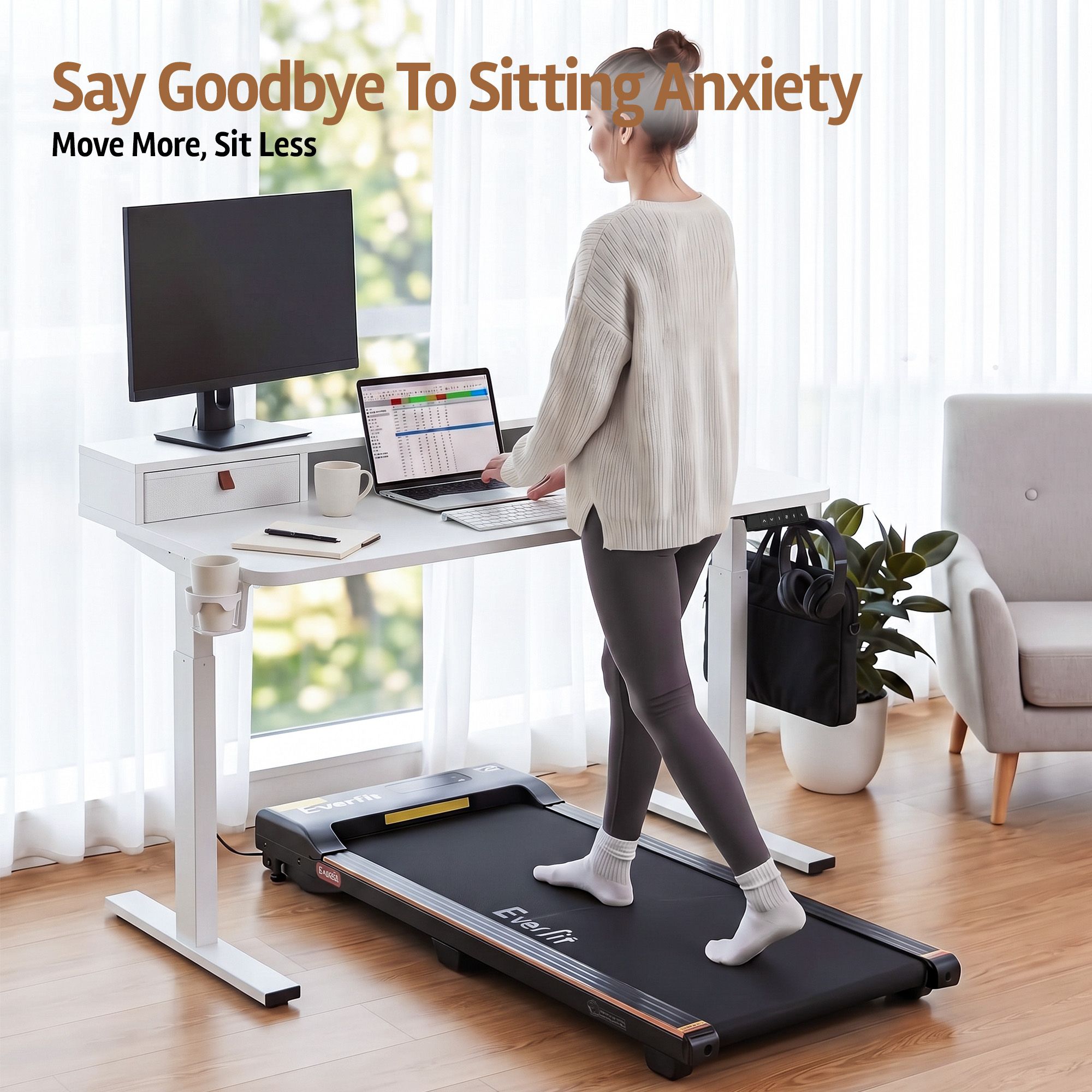 Artiss Electric Standing Desk Height Adjustable Home Office 120cm White Bedworld