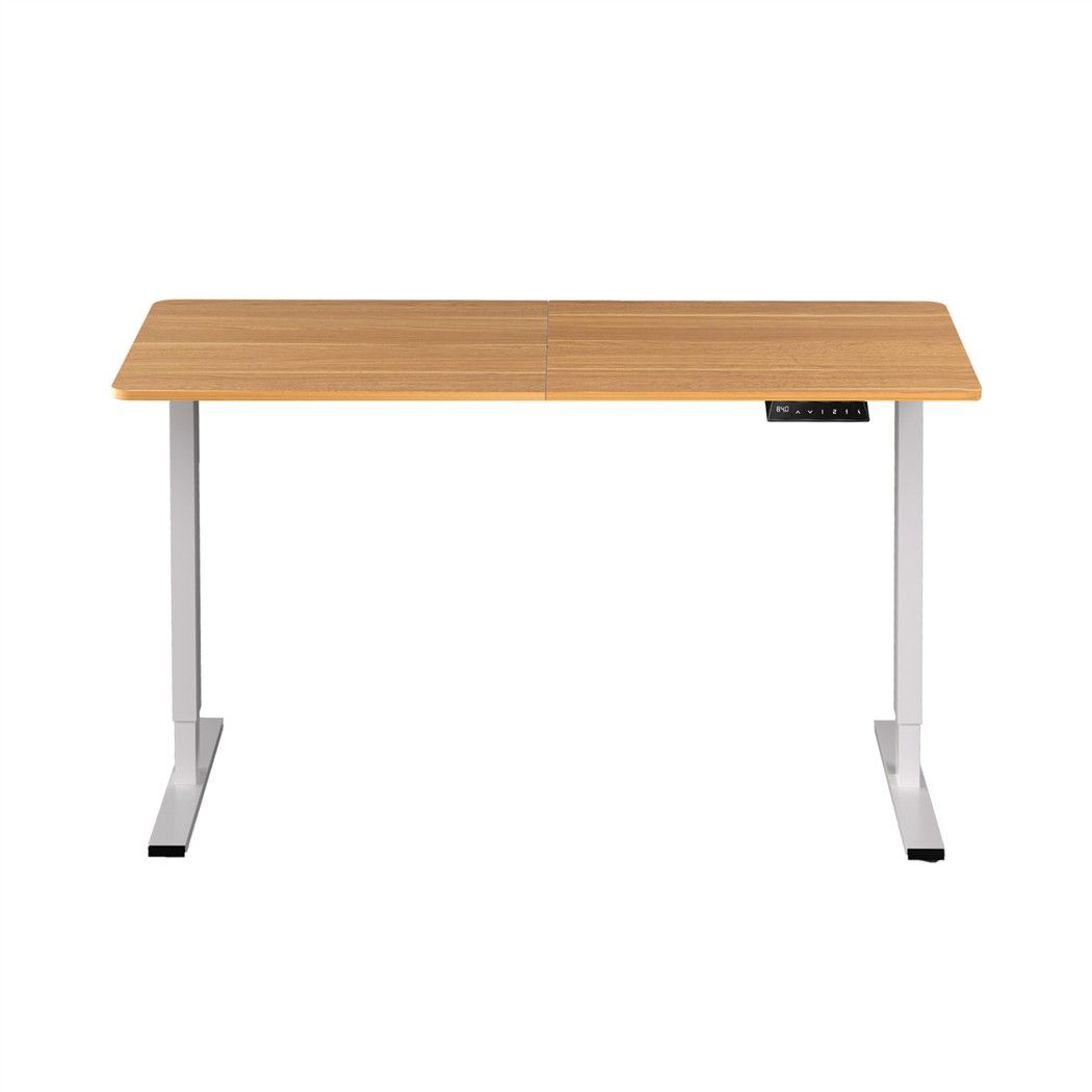 Artiss Standing Desk Height Adjustable 140cm Ergonomic Office Desk Oak Bedworld