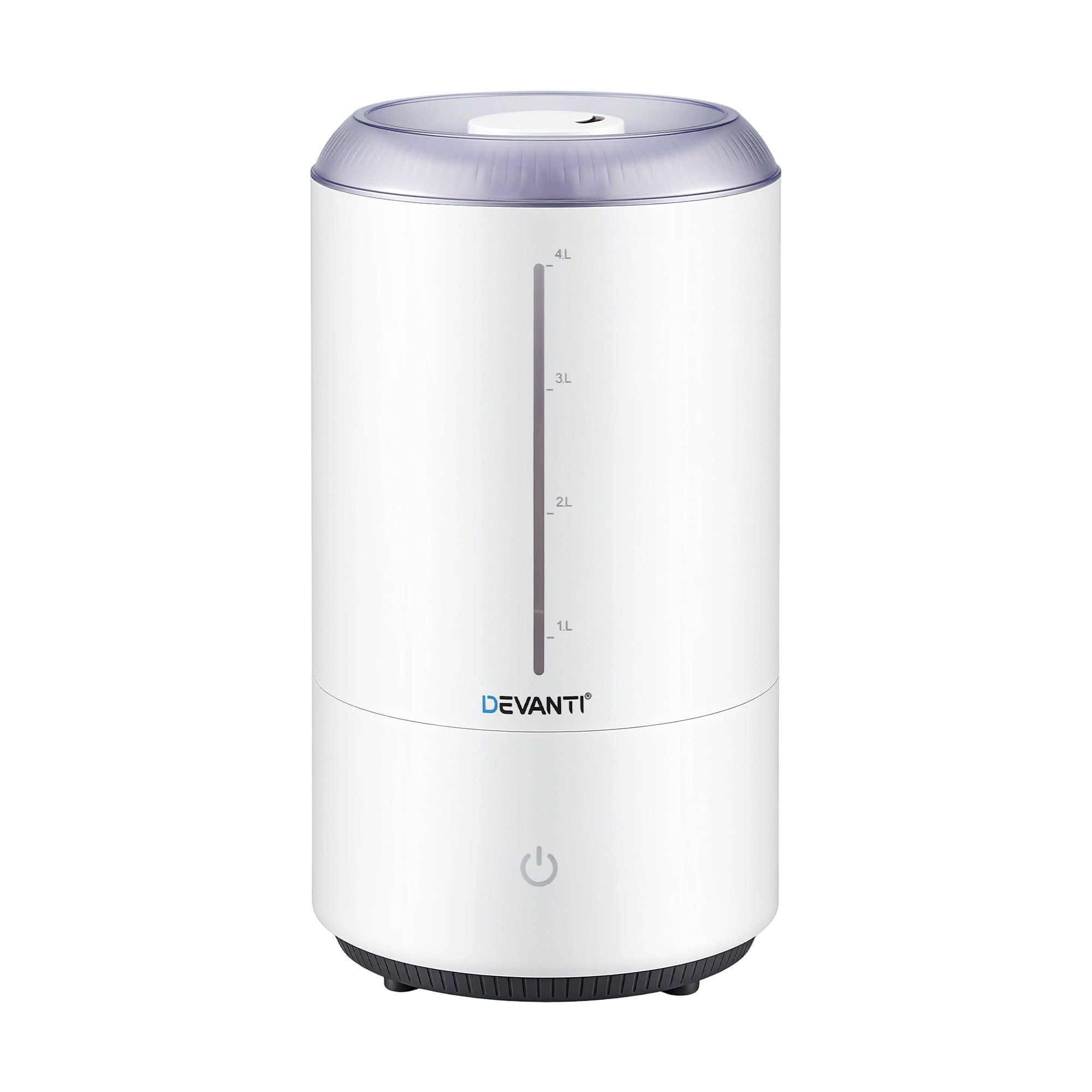 Devanti Ultrasonic Humidifier Aroma Diffuser Top Fill Quiet Bedroom 4L White Bedworld