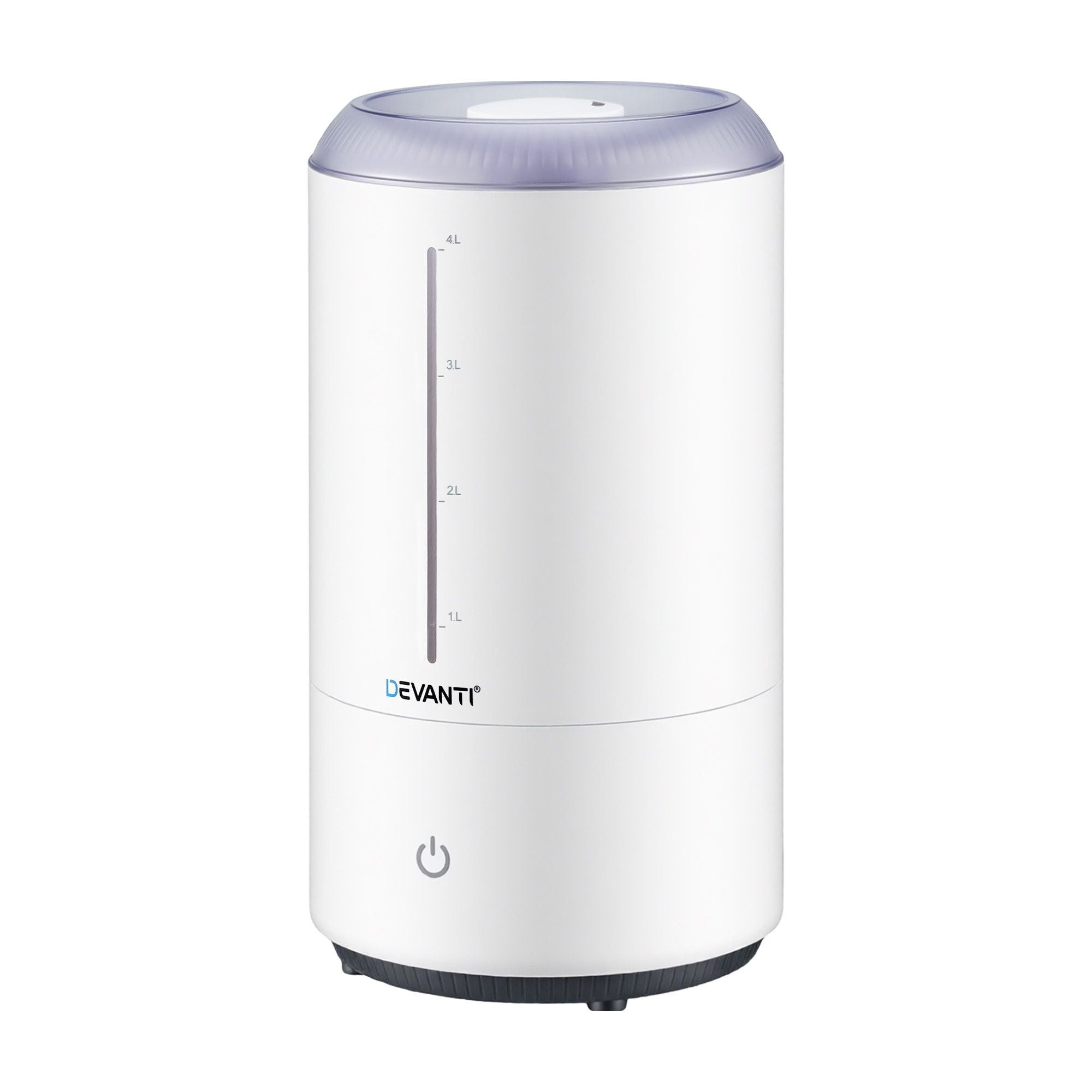 Devanti Ultrasonic Humidifier Aroma Diffuser Top Fill Quiet Bedroom 4L White Bedworld