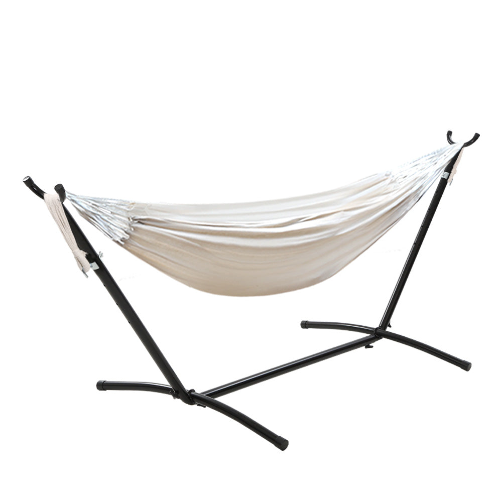 Gardeon Hammock Bed Camping Chair Outdoor Lounge Single Cotton