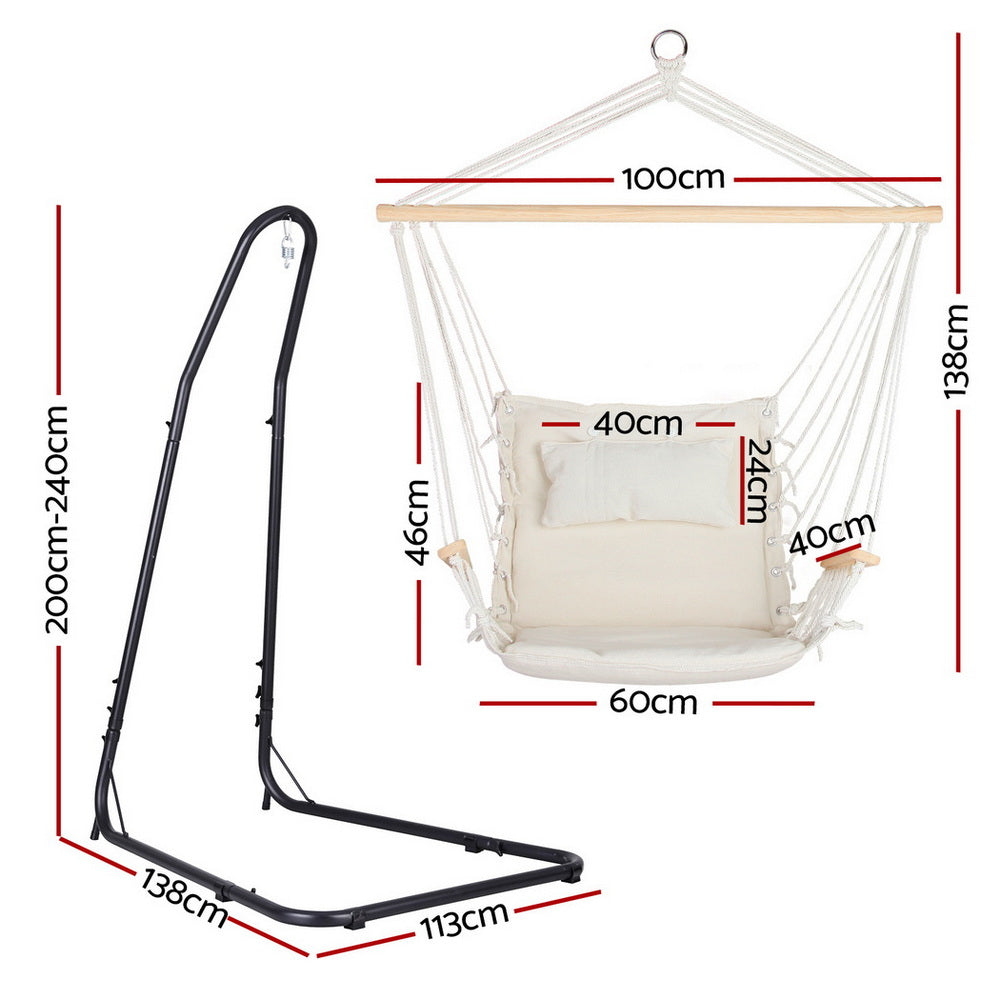 Gardeon Hammock Chair - Durable Steel Stand