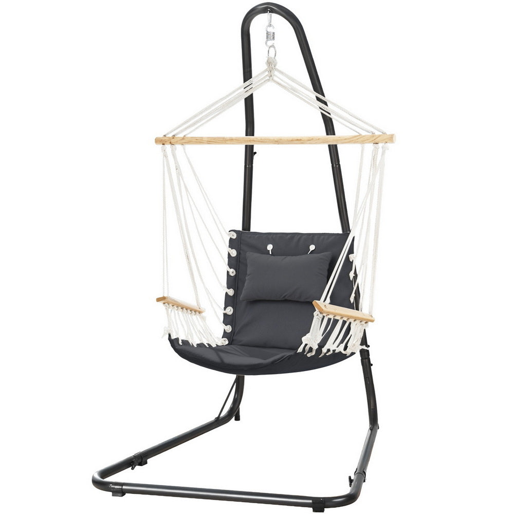 Heavy-Duty Steel Stand Hammock Chair - Gardeon