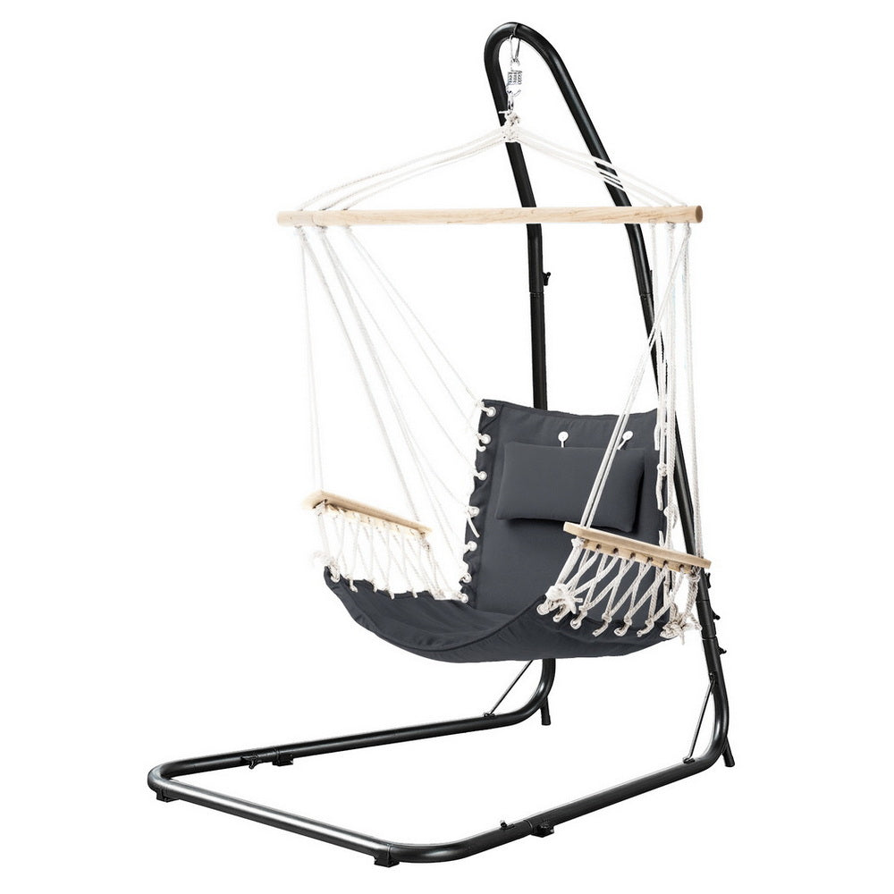 Heavy-Duty Steel Stand Hammock Chair - Gardeon