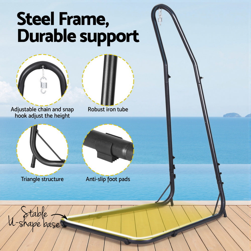 Heavy-Duty Steel Stand Hammock Chair - Gardeon