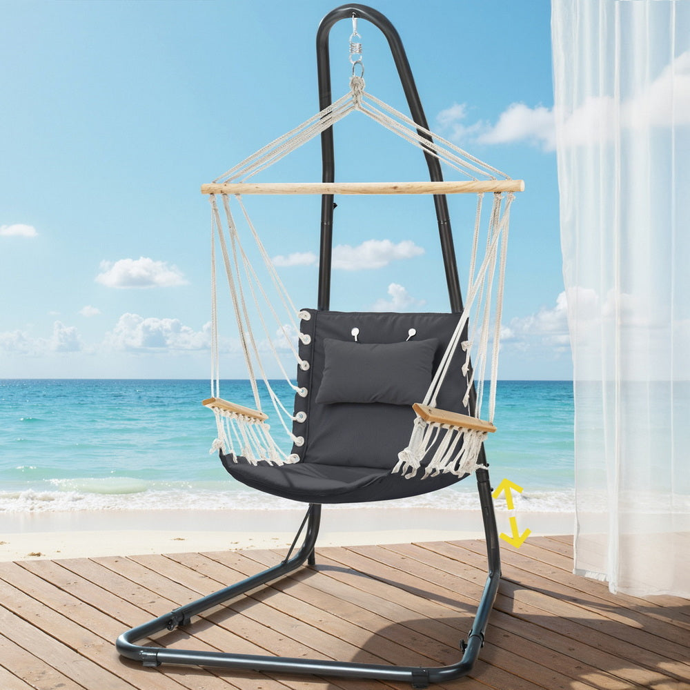 Heavy-Duty Steel Stand Hammock Chair - Gardeon