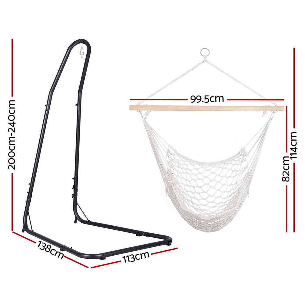 Gardeon Hanging Hammock Chair - Heavy-Duty Stand