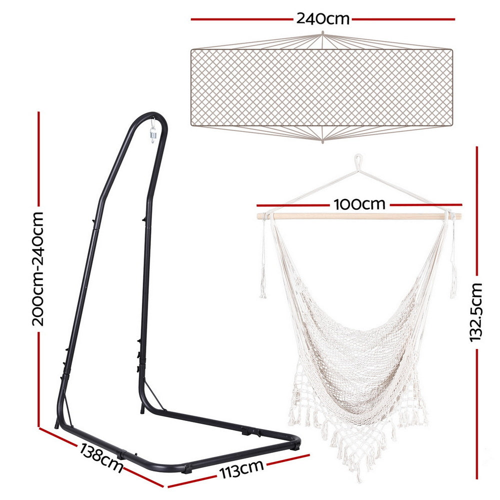 Heavy-Duty Steel Stand Hanging Hammock Chair