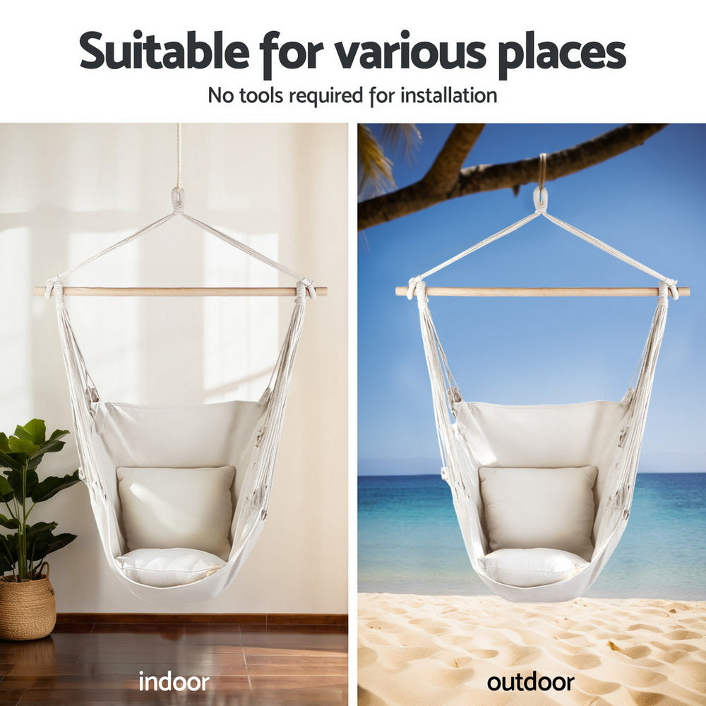 Deluxe Hammock Chair with Heavy-Duty Steel Stand