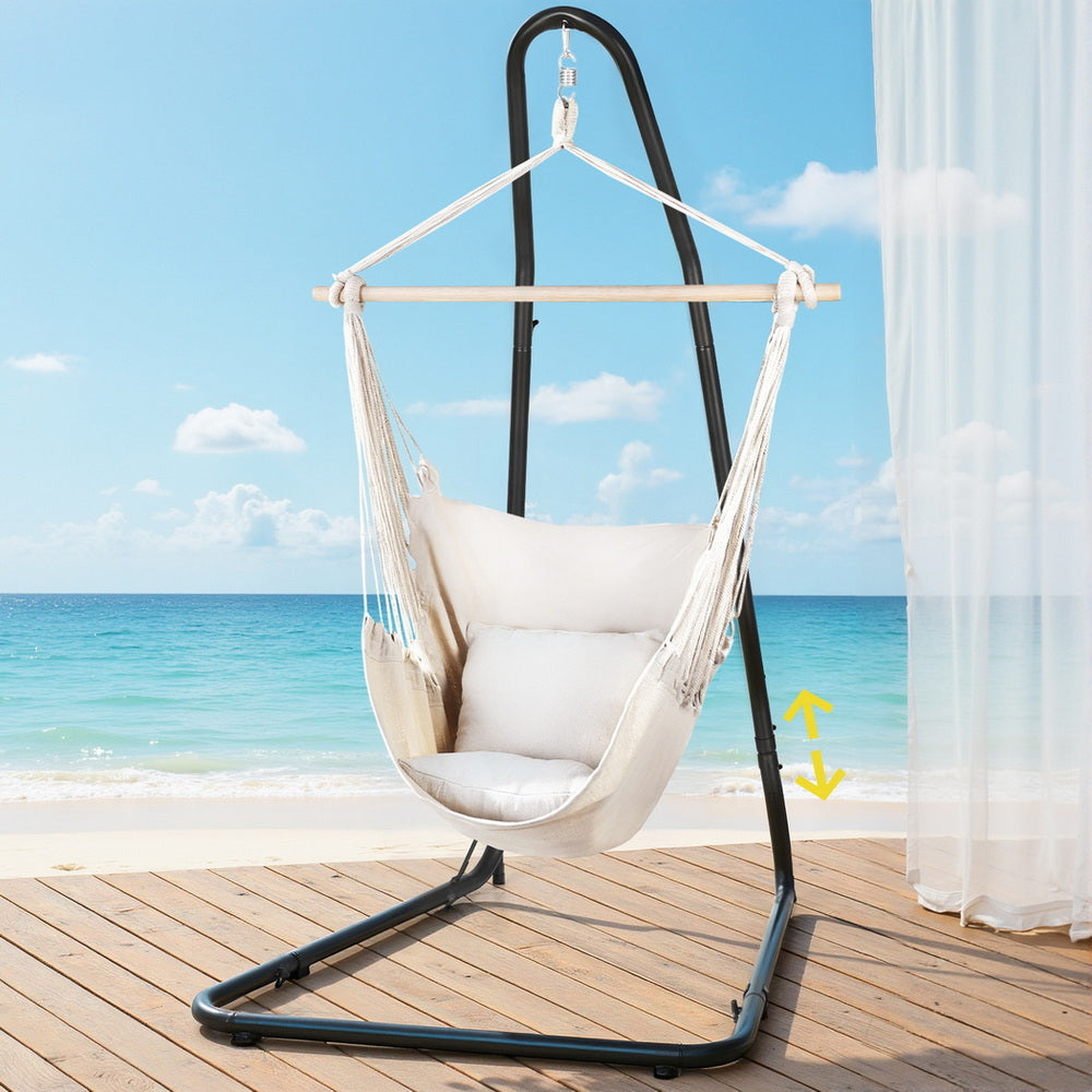 Deluxe Hammock Chair with Heavy-Duty Steel Stand