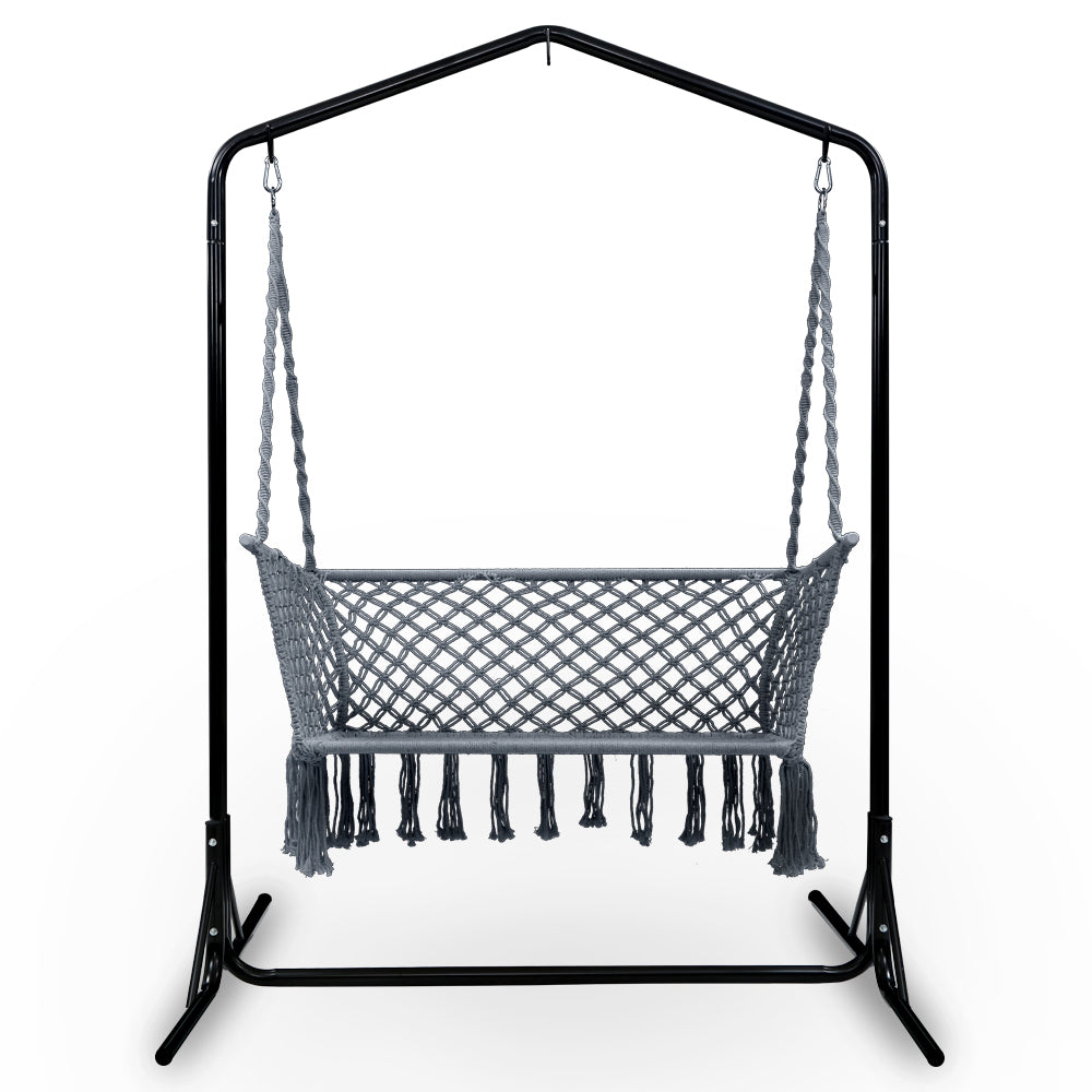 Stand Macrame Outdoor Garden 2 Seater Grey