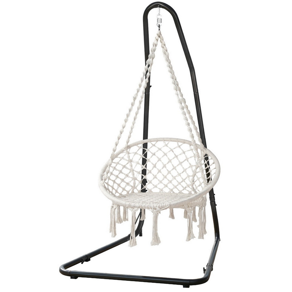 Gardeon Hanging Hammock Chair with Steel Stand