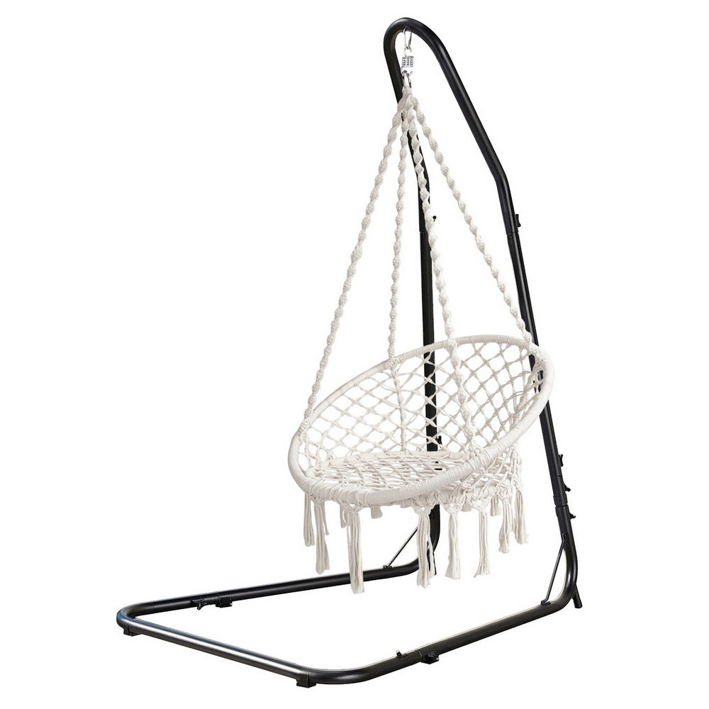 Gardeon Hanging Hammock Chair with Steel Stand