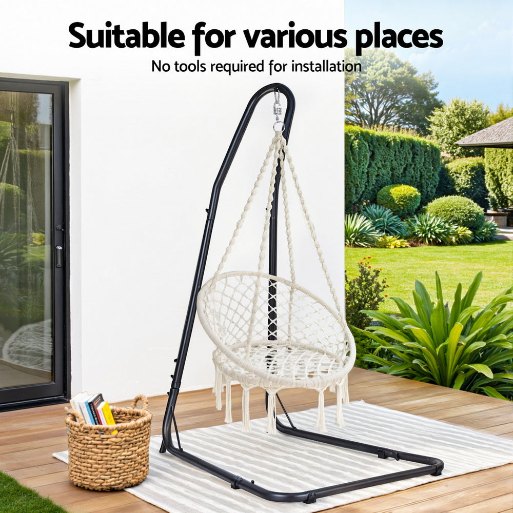 Gardeon Hanging Hammock Chair with Steel Stand