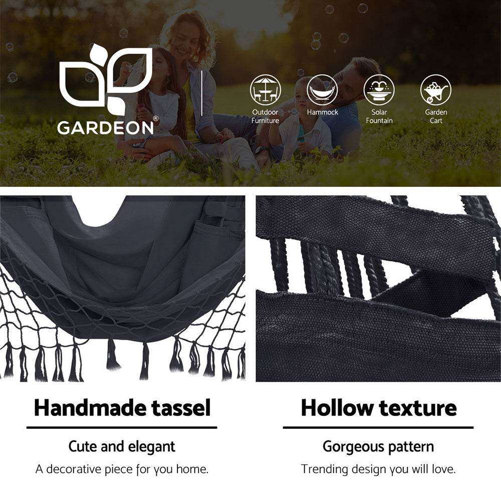 Steel Stand Hanging Outdoor Tassel Grey